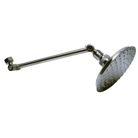FURNORAMA Large Shower Head And 10 Inch High-Low Shower Kit - Satin Nickel Finish FU87788